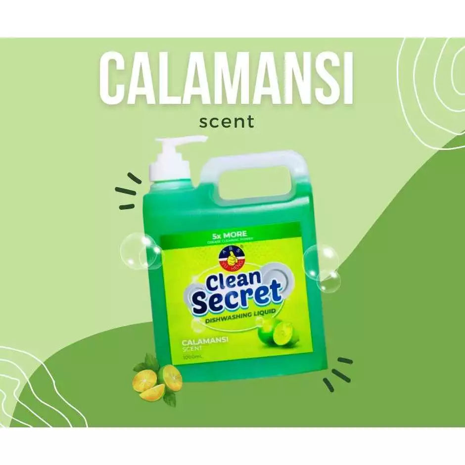 Clean Secret Dishwashing Soap (Calamansi 1000ml)